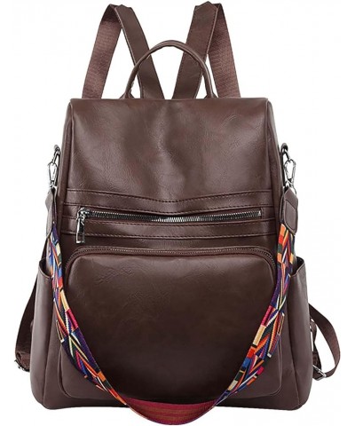 Women's Leather Convertible Backpack Purse Handbag 2023 (Red, One Size) Coffee One Size $14.86 Backpacks