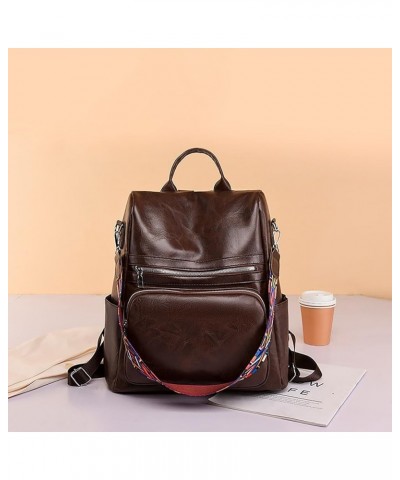 Women's Leather Convertible Backpack Purse Handbag 2023 (Red, One Size) Coffee One Size $14.86 Backpacks