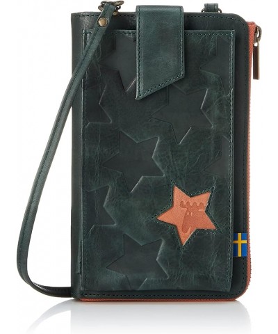 Moz No.86153 star Neck Wallet Women's Multi-Case with Strap, Gray x Yellow Green X Orange $54.51 Wallets