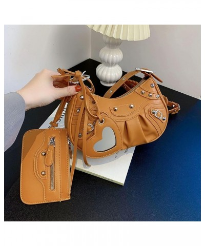 Cute Handbag Purse for Women, Shoulder Handbags Aesthetic Fashion Bag Harajuku Sling Purse Women Ladies Daypack Brown $24.18 ...