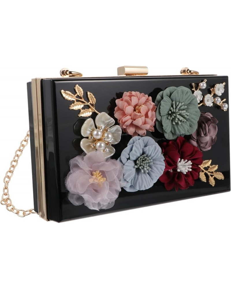 2 Pcs Handbag Wedding Purse for Bridal Womens Wallet Women Shoulder Bag Flower Wedding Bag Metal Wallet Black $15.02 Evening ...