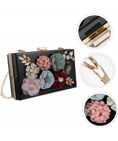 2 Pcs Handbag Wedding Purse for Bridal Womens Wallet Women Shoulder Bag Flower Wedding Bag Metal Wallet Black $15.02 Evening ...