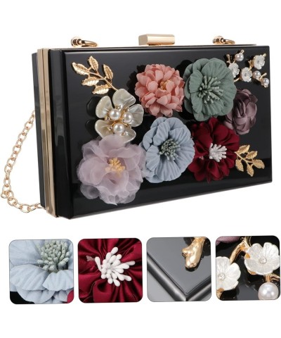 2 Pcs Handbag Wedding Purse for Bridal Womens Wallet Women Shoulder Bag Flower Wedding Bag Metal Wallet Black $15.02 Evening ...