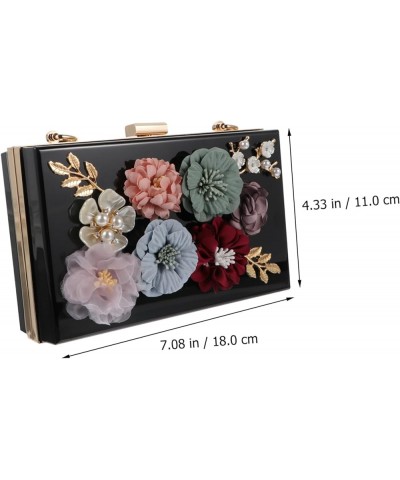 2 Pcs Handbag Wedding Purse for Bridal Womens Wallet Women Shoulder Bag Flower Wedding Bag Metal Wallet Black $15.02 Evening ...