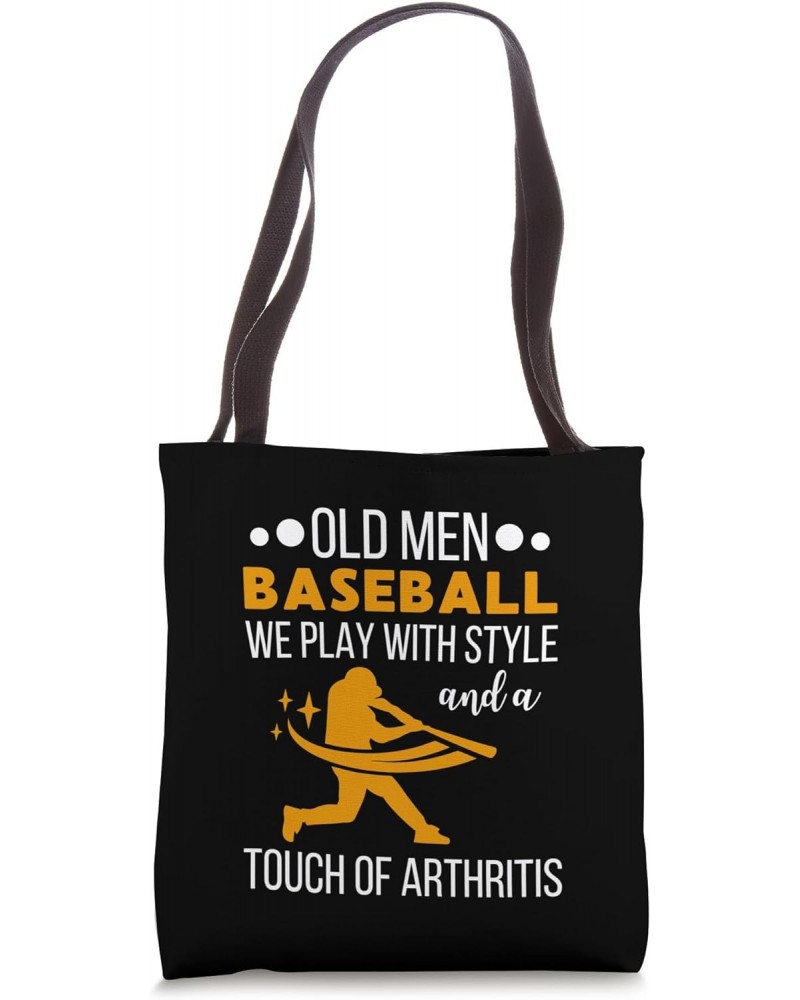 Baseball Players Old Men Baseball Team Baseball Tote Bag $10.06 Totes