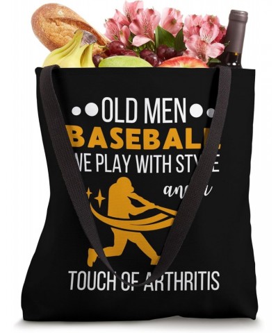 Baseball Players Old Men Baseball Team Baseball Tote Bag $10.06 Totes