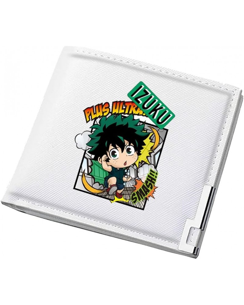 Cartoon ID Card Holder Pu Leahter White Slim Purse Anime Short Wallet Bakugou Katsuki Kawaii Money Bags White 14 $16.43 Wallets