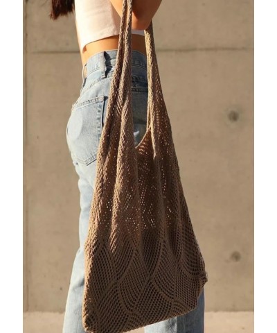 Casual Woven Handbag Large Size Tote Bag Women's Shoulder Bag Shopping Bag Commuter Bag Hobo Handbag Purse Coffee $13.33 Totes