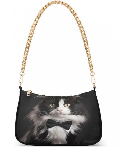 Shoulder Bags for Women Cat (40) Hobo Tote Handbag Small Clutch Purse with Zipper Closure $15.50 Shoulder Bags