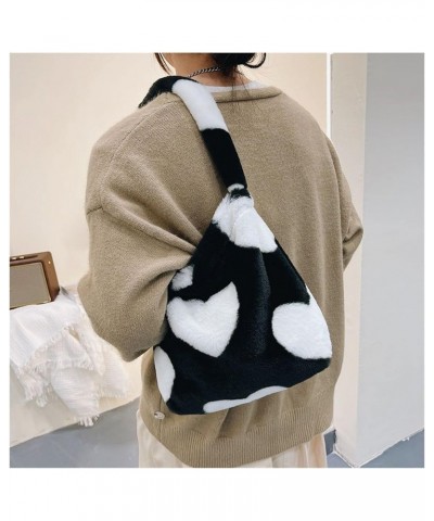 Retro Female Bag Soft Plush Shoulder Bag Female Large-Capacity Travel Bag to Keep Warm in Winter (Color : 9, Size : 30 * 25cm...