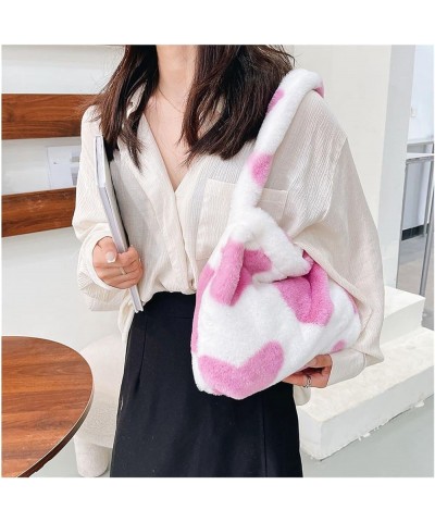 Retro Female Bag Soft Plush Shoulder Bag Female Large-Capacity Travel Bag to Keep Warm in Winter (Color : 9, Size : 30 * 25cm...