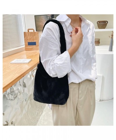 Retro Female Bag Soft Plush Shoulder Bag Female Large-Capacity Travel Bag to Keep Warm in Winter (Color : 9, Size : 30 * 25cm...