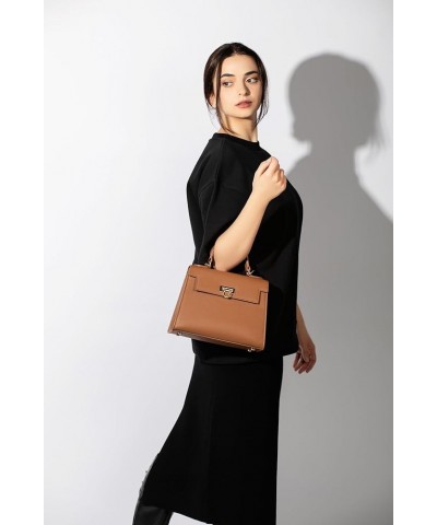 Women's Top-Handle Handbags – Luxury Crossbody Purse Shoulder Bag for Women – Leather Handbag, Detachable Strap Brown $55.80 ...