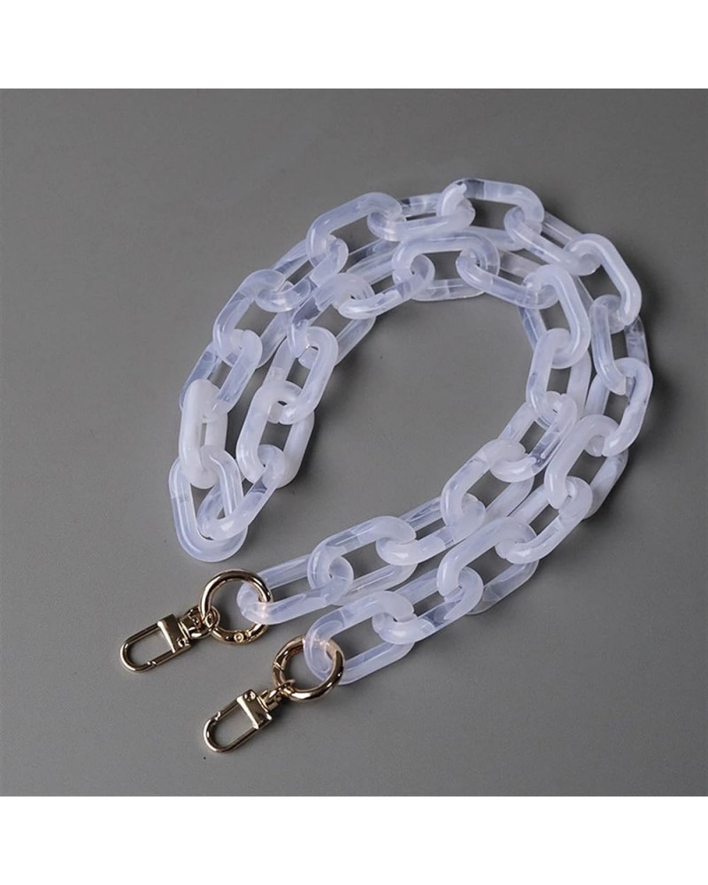 Fashion Woman Handbag Accessory Chain Detachable Replacement White Transparent Strap Women Shoulder DIY Resin Bag Cute Chain ...