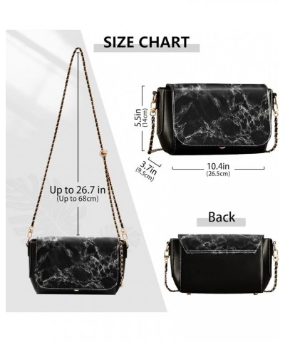 Marble Texture Crossbody bags for Women Small Crossbody Purses with Metal Chain Wallet Purse Shoulder Bag for Women Multicolo...