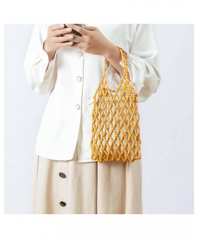 Cross-Border Handmade Bag DIY Hand-Woven Bag Finished Hollow-Out hot Internet Celebrity Beaded Bag Kafeise 15*4*25CM $11.13 C...