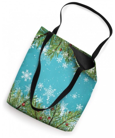 Cute Mistletoe And Snowflake Design For Christmas Tote Bag $13.90 Totes