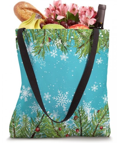 Cute Mistletoe And Snowflake Design For Christmas Tote Bag $13.90 Totes