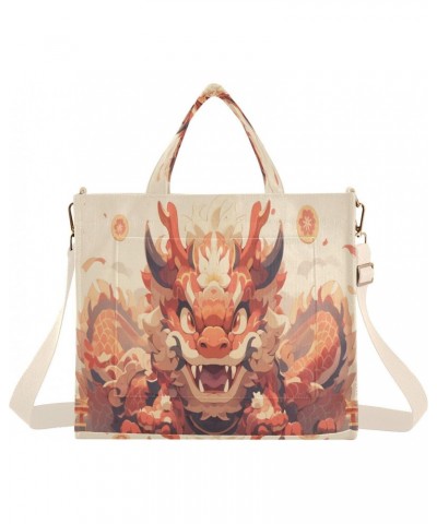 Anime Dragon Style Women's Tote Bag Satchel Handbag with Adjustable Shoulder Strap for Work College Travel,S $12.25 Totes