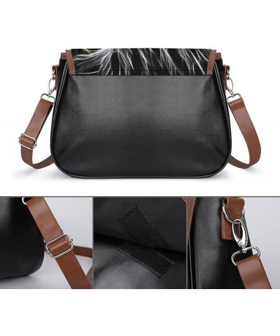 Leather Hobo Bags Women's Crossbody Shoulder Bag Classic City Top Handle Satchels Fishing Slogan Color7 $21.00 Crossbody Bags