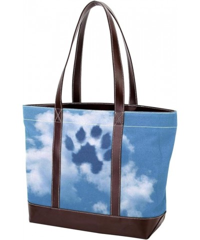 Tote Bags, Large Tote Bag, Women's Tote Handbags, Sky Cloud Cartoon Dogs Lovely Animal, Womens Tote Bag Design 3220 $26.39 Totes