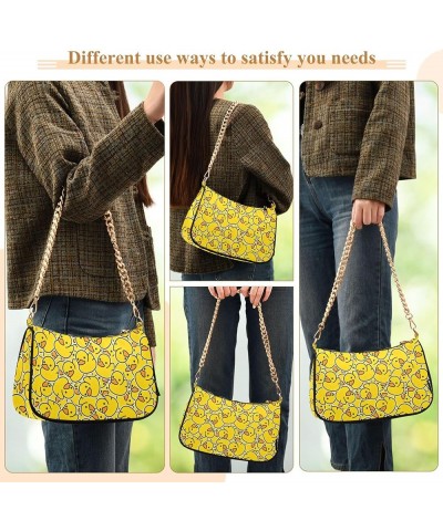 Watercolor Floral Green Leaves Cute Purses Hobo Clutch Bag Women Cute Handbags Aesthetic over Shoulder Purse Duck Yellow Duck...