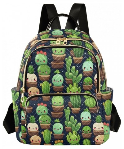 Cute Green Cactus Fashion Backpack Purse for Women, Casual Daypacks, Ladies Gift for Traveling Hiking Multicolor Medium $16.1...