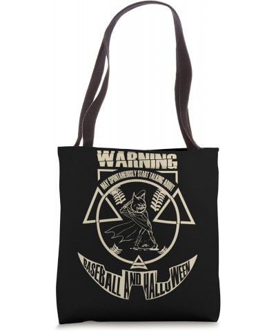 Start Talking Baseball and Halloween - Halloween Baseball Tote Bag $16.20 Totes