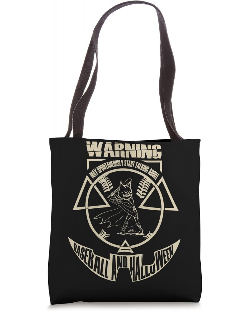 Start Talking Baseball and Halloween - Halloween Baseball Tote Bag $16.20 Totes