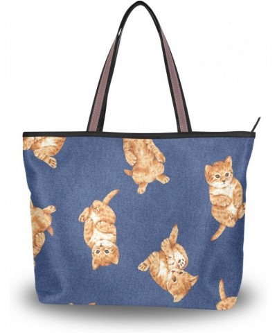 My Daily Women Tote Shoulder Bag Cute Cat Handbag Medium $12.96 Shoulder Bags