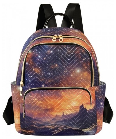 Sparkling Stars Fashion Travel Backpack for Women Multi Pockets Lightweight Purse for Women-M Multicolor Small $16.10 Backpacks