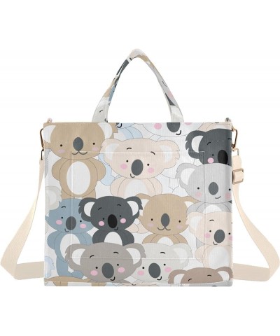 Koala Bear Cartoon Background Women's Tote Handbags Top Handle Satchel Shoulder Bag Crossbody Bag M $15.51 Totes