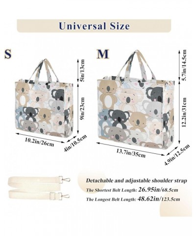 Koala Bear Cartoon Background Women's Tote Handbags Top Handle Satchel Shoulder Bag Crossbody Bag M $15.51 Totes