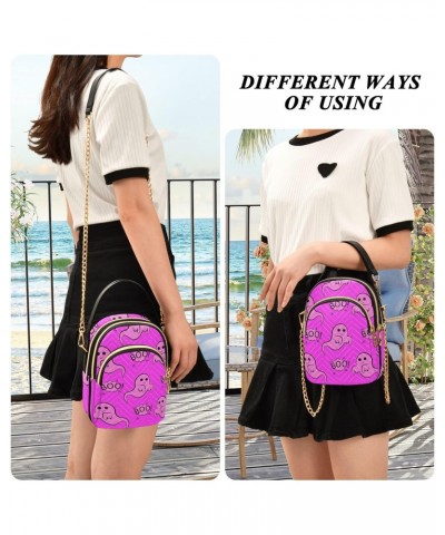 Halloween Boo Ghosts Crossbody Bags for Women Travel Crossbody Bags Shoulder Bag with Chain Strap for Travel Daily Use $14.29...