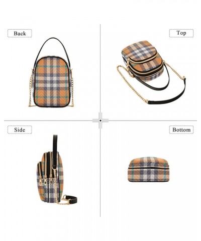 Women's Crossbody Bag, Geometric Plaid Three Zipper Design Handbag Shoulder Bag Wallet Color284 $15.59 Crossbody Bags