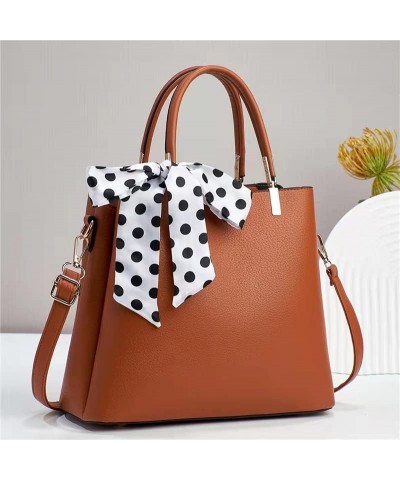 Women Solid Color Pu Leather Tote Ladies Designer Top Handle Satchel Tote Bag Office Large Capacity Handbag (Khaki,27X12x23cm...