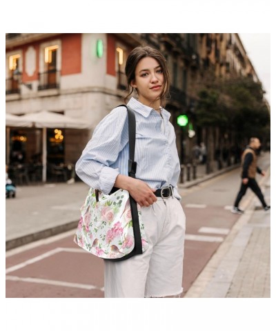 Watercolor Bird Flower Ladies Cross Shoulder Bags Womens Bags Crossbody Over The Shoulder Bag $18.14 Hobo Bags