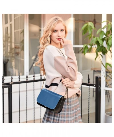 Sage Side Crossbody Purse, PU Leather, Crossbody Flap Shoulder Bag, Travel Crossbody Women Lapis Lazuli $23.99 Crossbody Bags