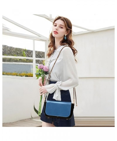 Sage Side Crossbody Purse, PU Leather, Crossbody Flap Shoulder Bag, Travel Crossbody Women Lapis Lazuli $23.99 Crossbody Bags