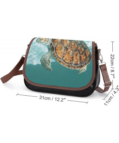 Turtle Messenger Bag Casual Crossbody Shoulder Bags Lightweight Waterproof Fashion Purse for Women $21.72 Shoulder Bags