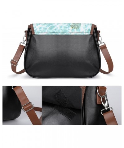 Turtle Messenger Bag Casual Crossbody Shoulder Bags Lightweight Waterproof Fashion Purse for Women $21.72 Shoulder Bags