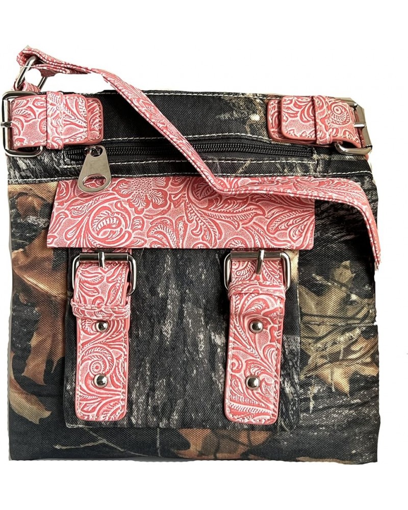 WOMEN'S CROSS BODY BAG CAMOUFLAGE MESSENGER BAG WESTERN COWGIRL BUCKLE PURSE Pink $12.10 Crossbody Bags