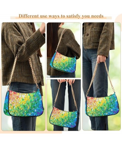 Beautiful Boho Style Small Bag Womens Purses Women's Clutch Handbags Abstract Glass Pattern $11.72 Clutches