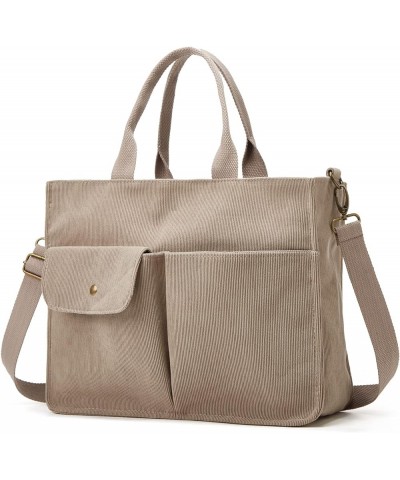 Tote Bag Women Corduroy Hobo Satchel College Travel Crossbody Bags Messenger Handbag 2023 A Apricot $24.39 Totes