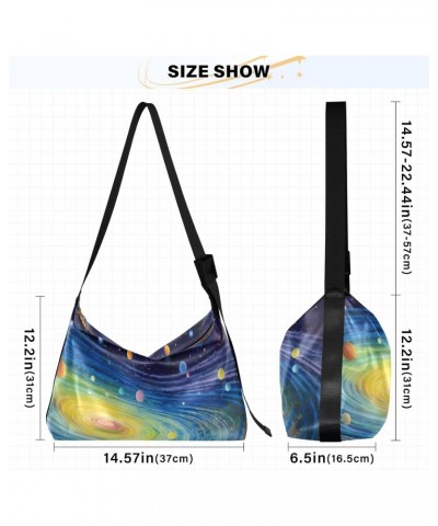 Colorful Universe Shoulder Bag for Women Waterproof PU Leather Hobo Bags Crossbody Purse with Zipper Closure $18.14 Shoulder ...