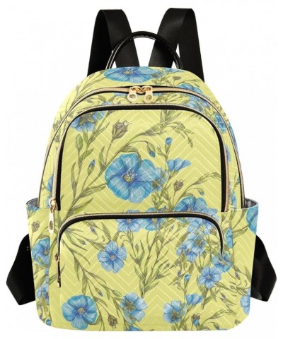 Mini Backpack Purse for Women Lightweight Girls Small Size Blue Flowers Yellow School Teens College Traveling Medium $18.14 B...