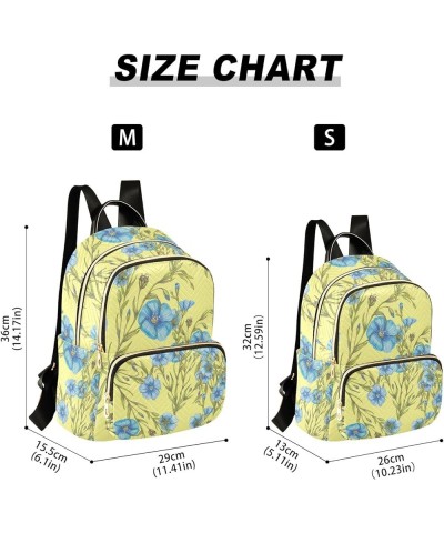 Mini Backpack Purse for Women Lightweight Girls Small Size Blue Flowers Yellow School Teens College Traveling Medium $18.14 B...