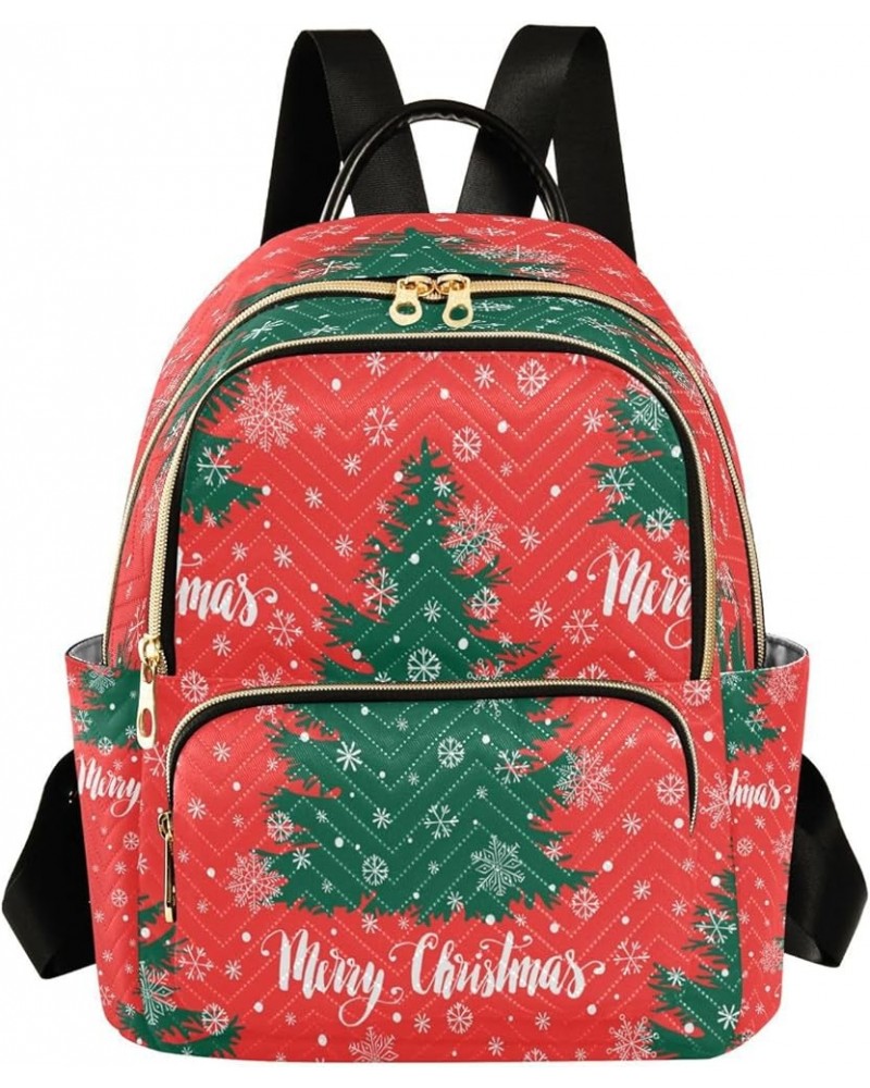 Fashion Backpack Mini Backpack Purse Casual Daily Backpack Christmas Tree Snowflakes for Travel for College Work Small $15.96...