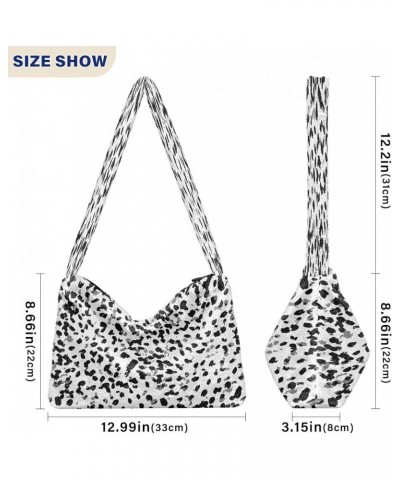 Cute Cartoon Dinosaur Women Designers Hobo Bags, Furry Tote Shoulder Purse Bag Print Abstract Animal Skin $8.40 Totes