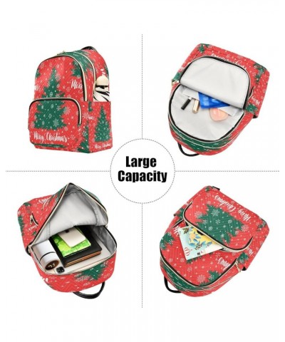 Fashion Backpack Mini Backpack Purse Casual Daily Backpack Christmas Tree Snowflakes for Travel for College Work Small $15.96...